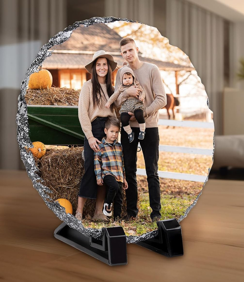 Custom Imprinted Photo Slate (5.9 inch Circle)