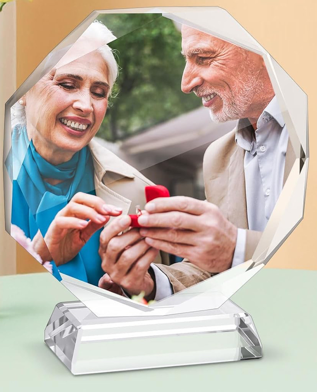 Custom Imprinted Photo Crystal (Octagon - 4in x 4in)