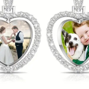 custom heart-shaped photo necklace personalized pendant