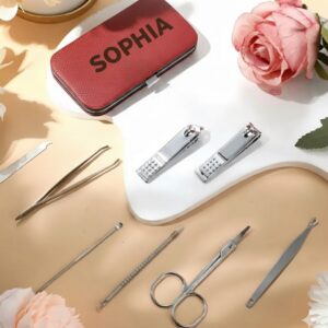 personalized 8-piece manicure pedicure set with custom case