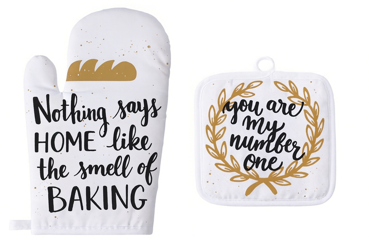 personalized oven mitt and pot holder set custom kitchen gift