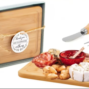 Personalized bamboo charcuterie board with engraved name