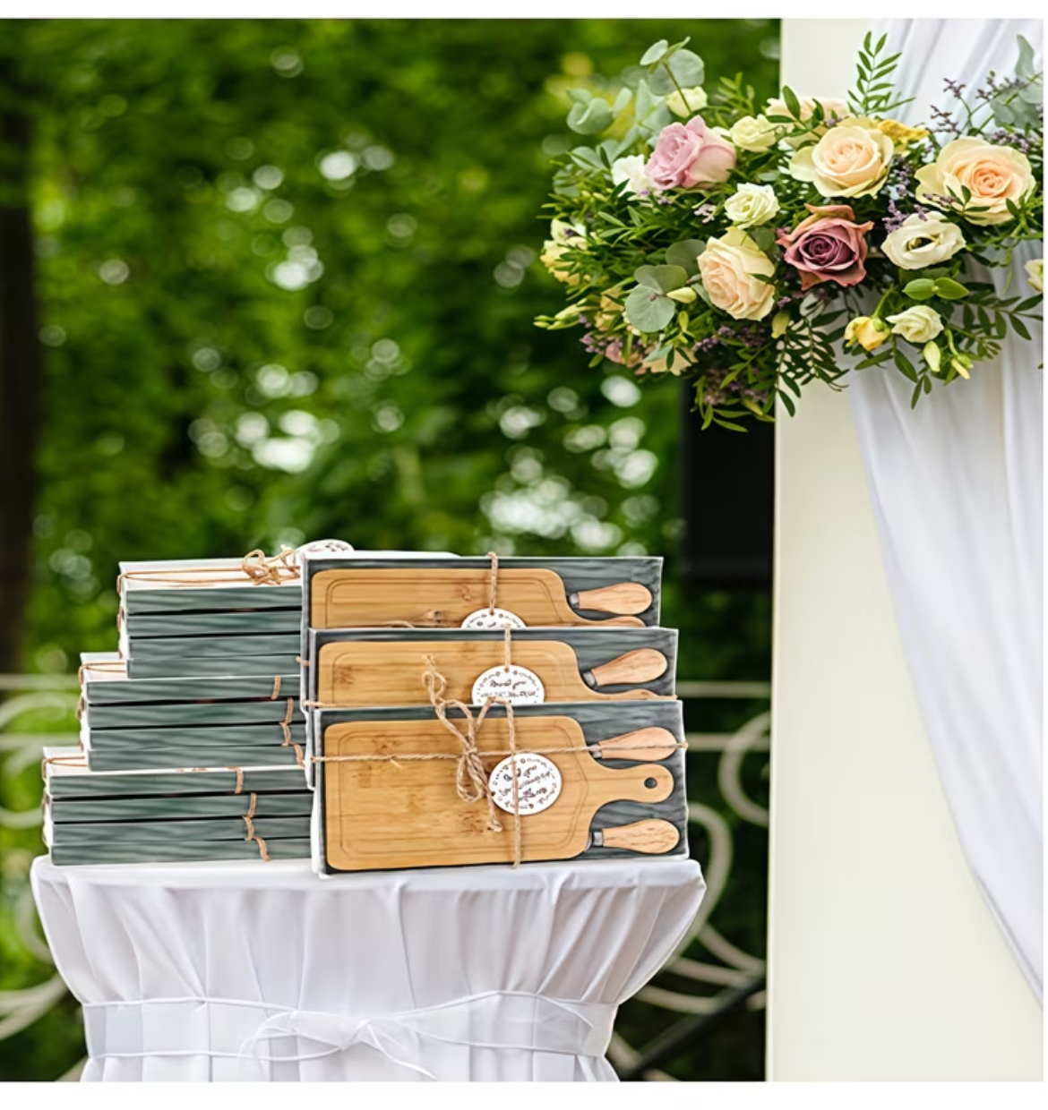 Personalized cutting board set with custom engraving