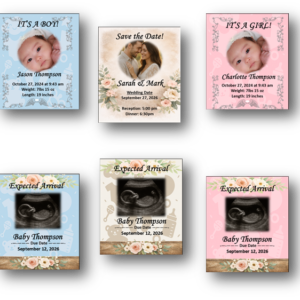 Special occasion announcement magnets set of 6