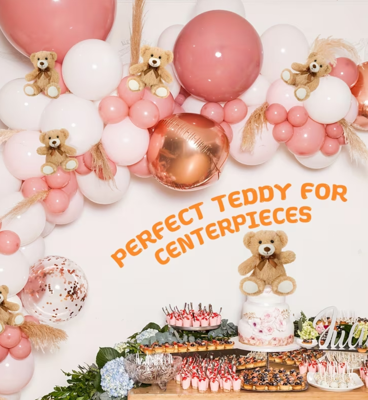 11 inch personalized plush bear gift for celebration center pieces