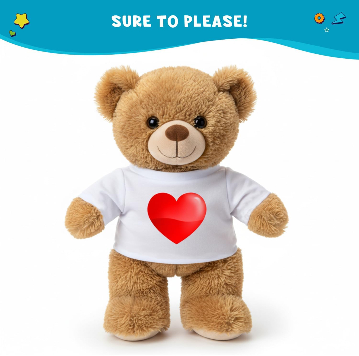 11 inch personalized plush bear gift for Valentine's Day