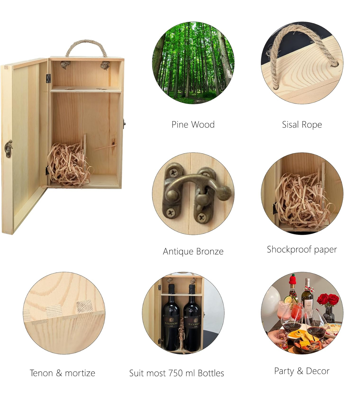 Personalized laser engraved dual wine box for special occasions