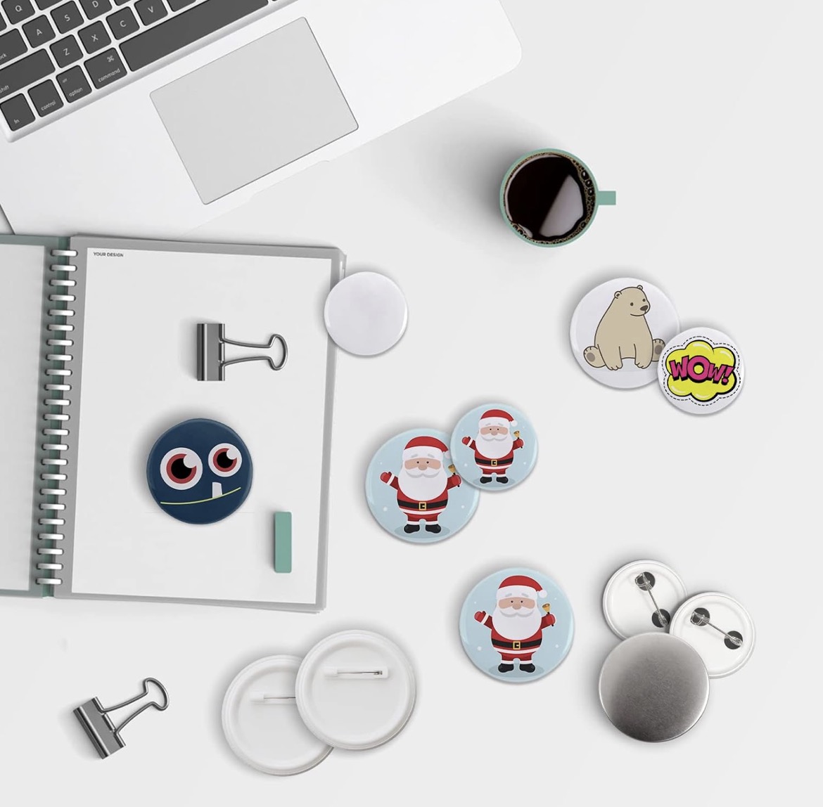 Personalized imprinted round buttons for any occasion