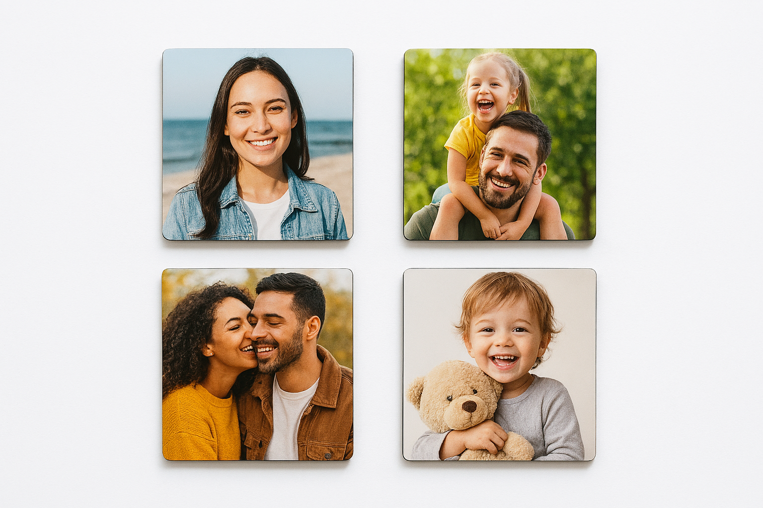Personalized buttons and magnets with photo