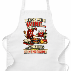 Funny I cook with wine apron for wine lovers